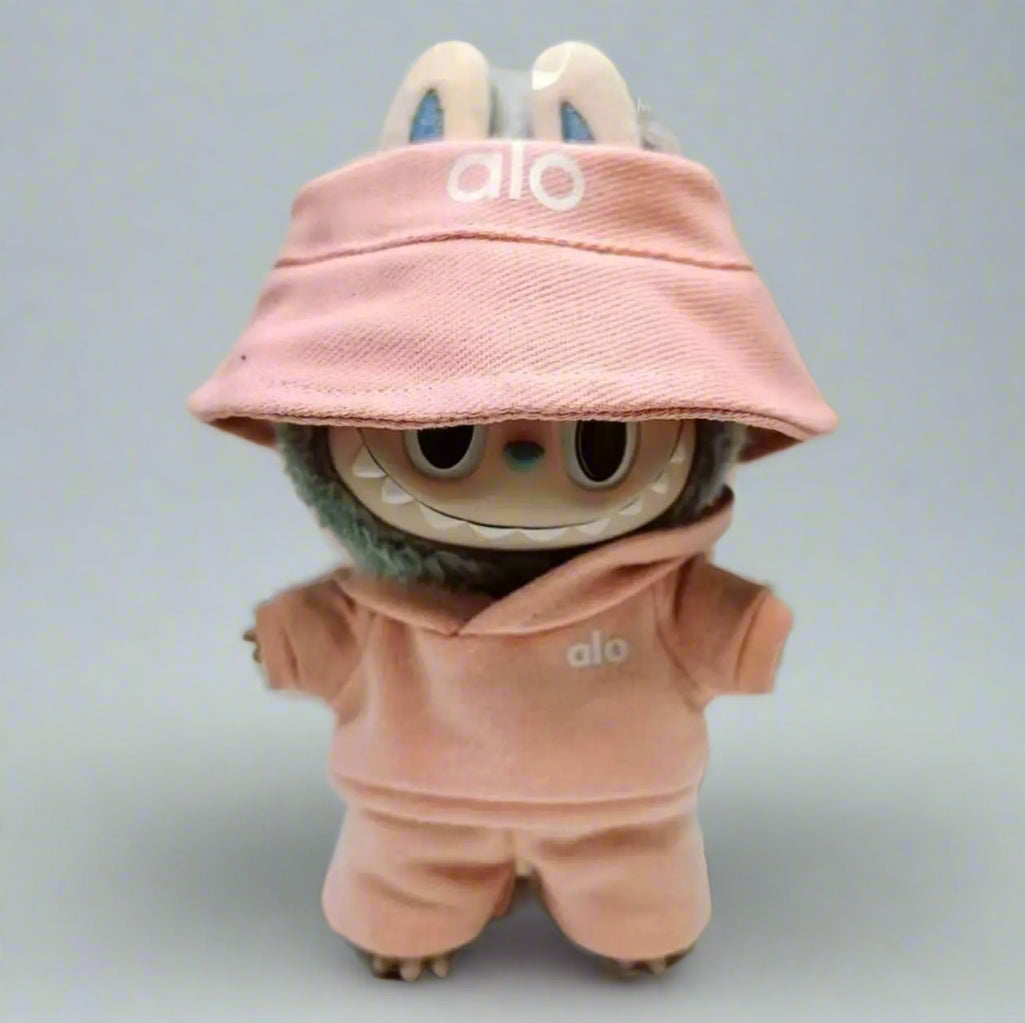 ALO Pink Tracksuit Set for Labubu