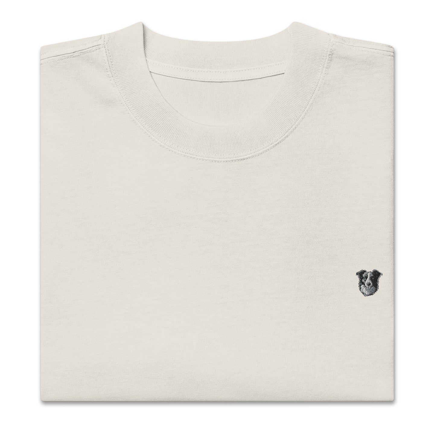 Monochrome Border Collie Oversized T-shirt