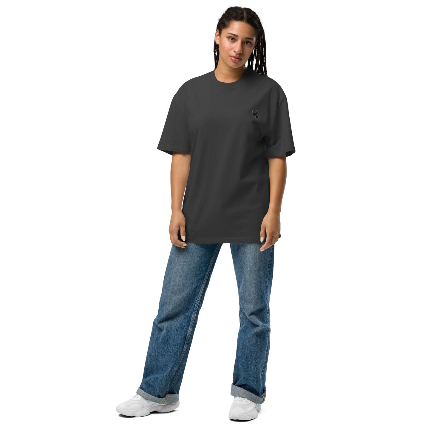 Dobermann Embroidered Oversized T-shirt