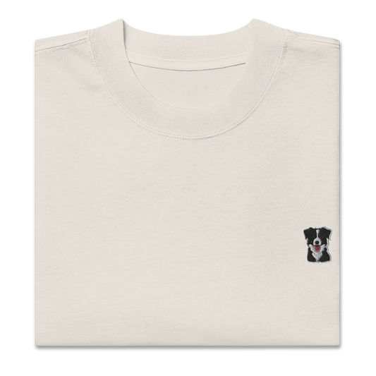 Border Collie Embroidered Oversized T-shirt