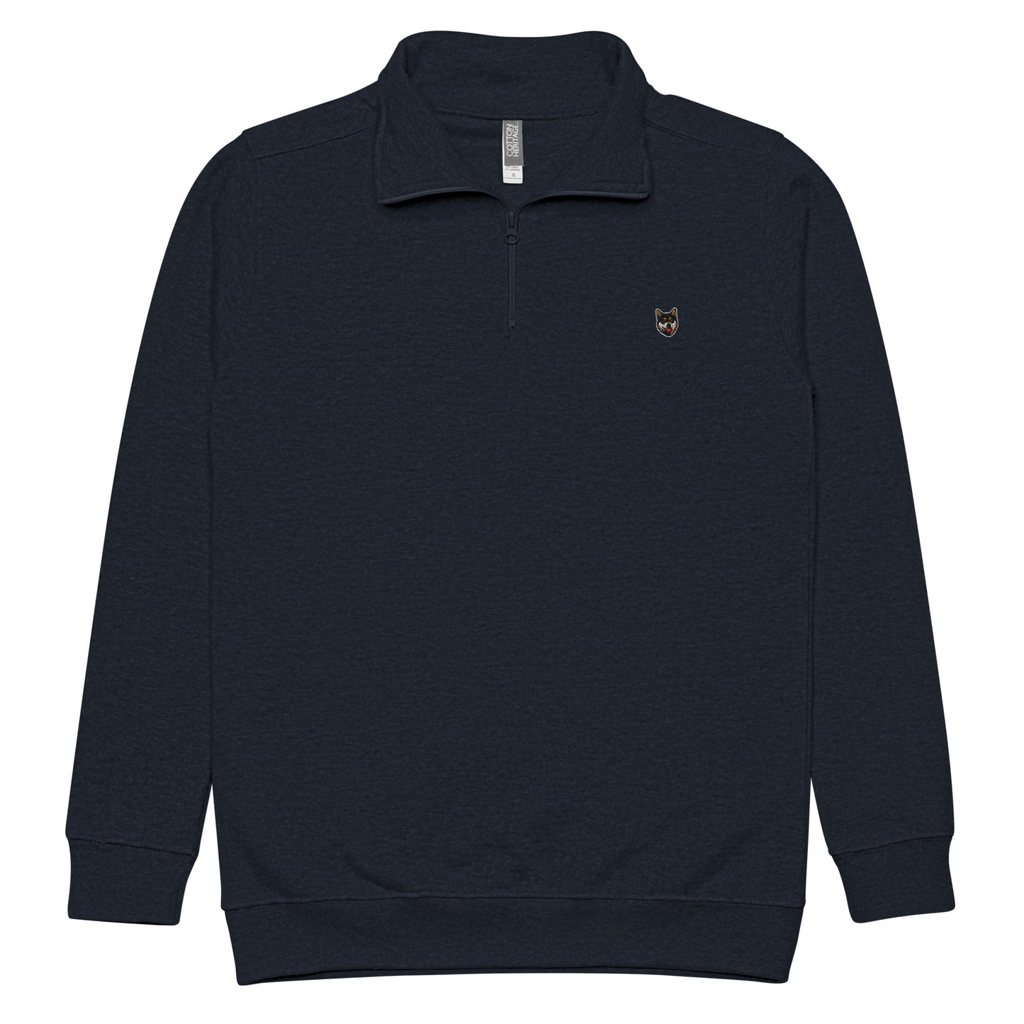 Black & Tan Shiba Inu Embroidered Fleece Pullover